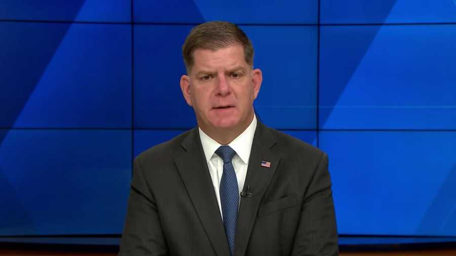 Mayor Marty Walsh participates in an interview for OTR, Nov. 13, 2020