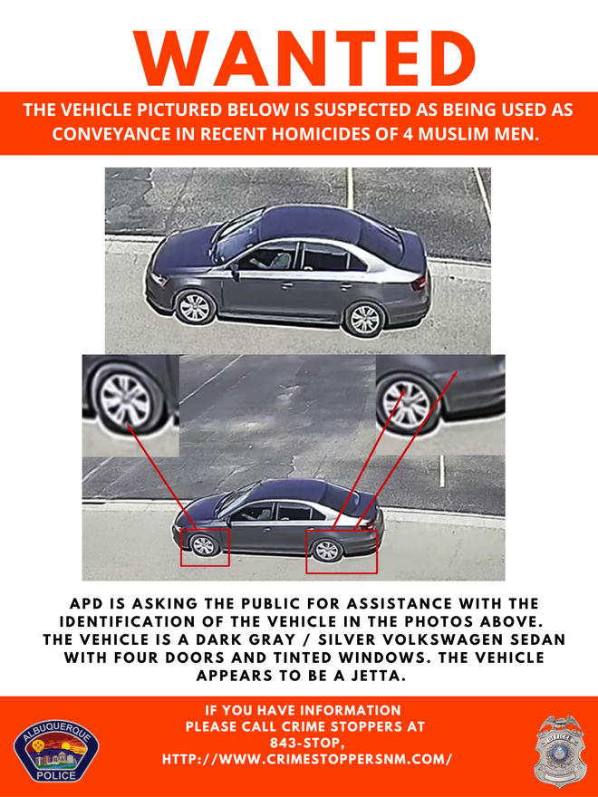 Albuquerque Police search or a vehicle of interest in recent homicide investigations