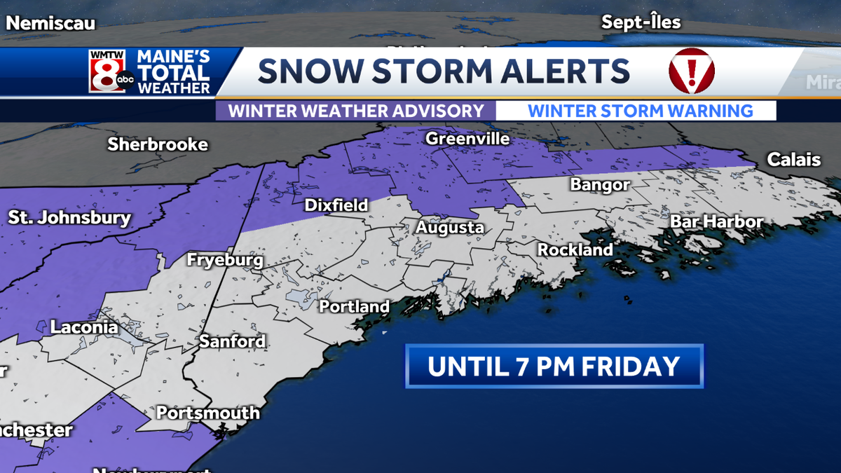 Maine Forecast Maine storm dumps heavy snow