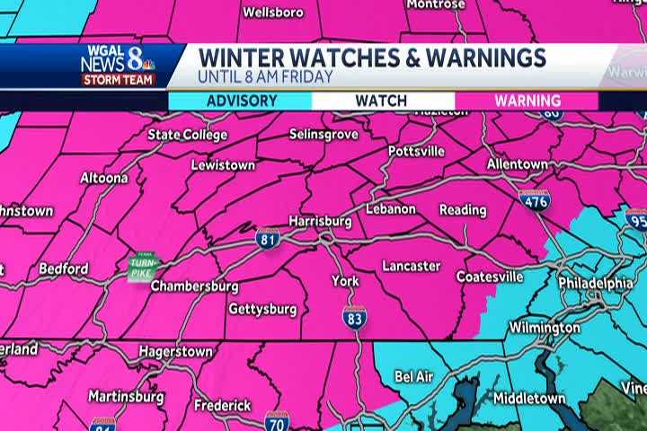 Winter Storm Warnings, Advisories In Effect