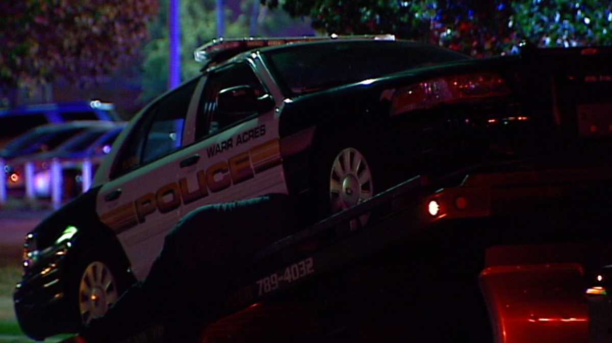 Man hospitalized after being hit by Warr Acres police car - KOCO