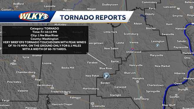 Two tornadoes touch down in southern Indiana
