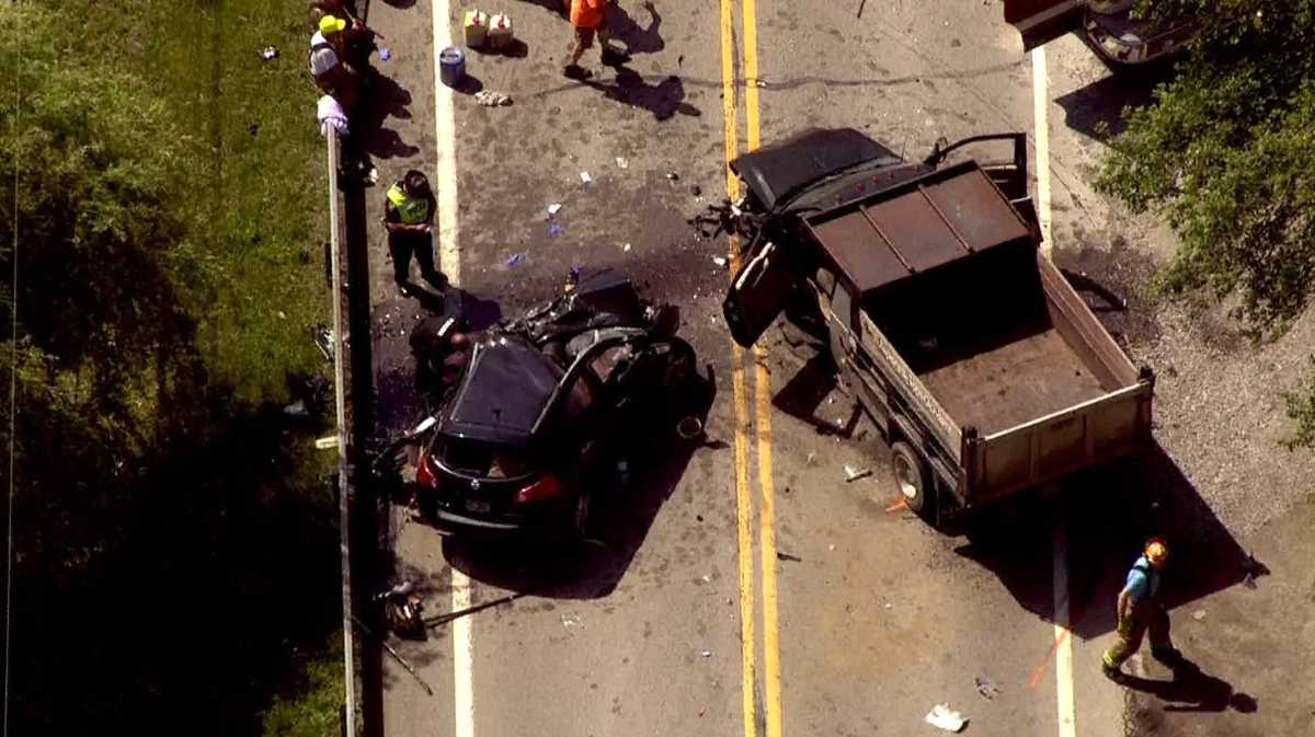 Two flown to hospital after crash with car, dump truck in Washington ...