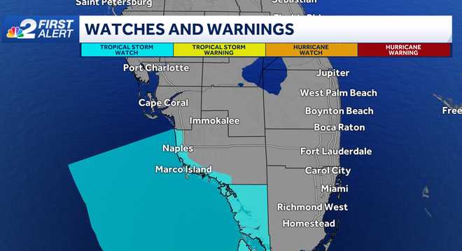 tropical storm watch for collier county