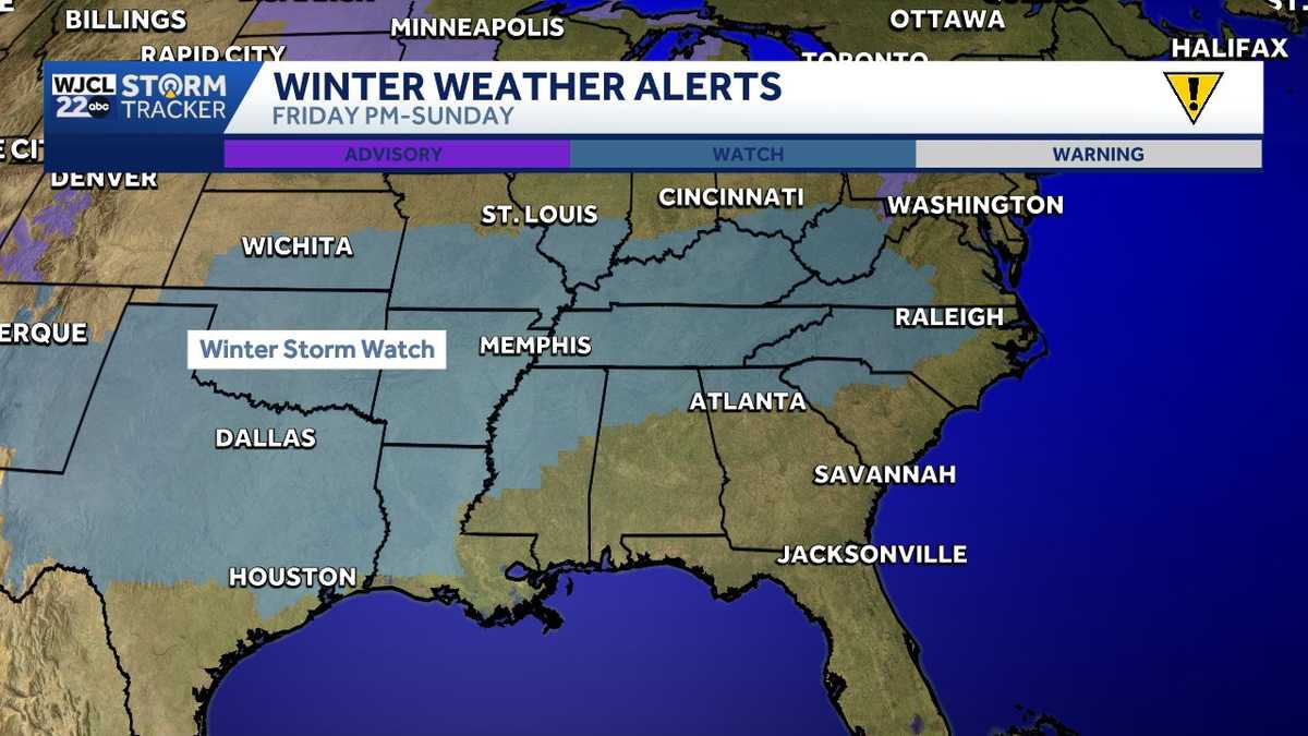 Winter storm to swipe parts of the Southeast this weekend...a look at the timing & potential impacts