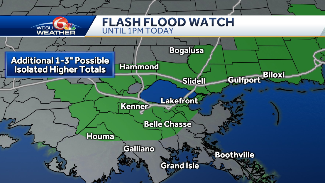 Flash Flood Watch extended through Wednesday afternoon