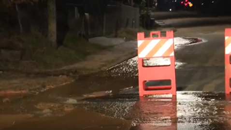 Water bubbles above surface for second time on Livingston Road in a week - Vimarsana News