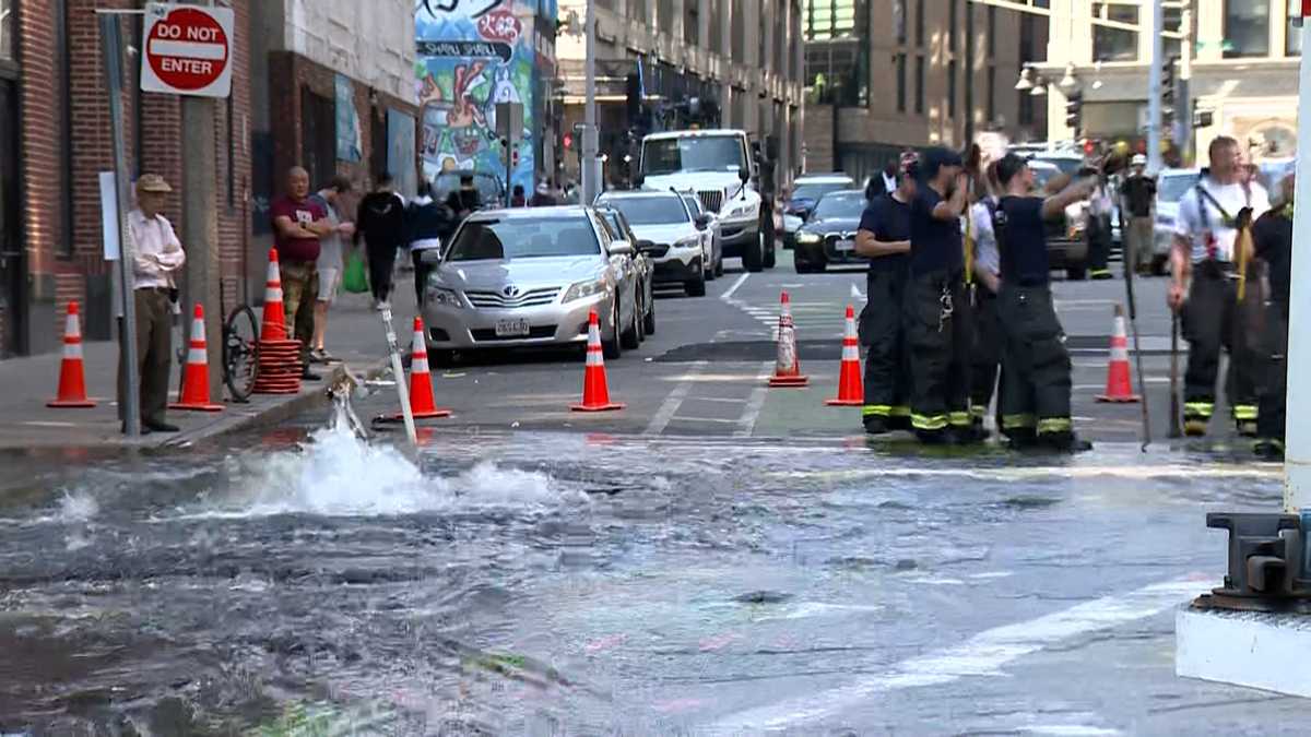 Streets remain closed after water main break in Chinatown