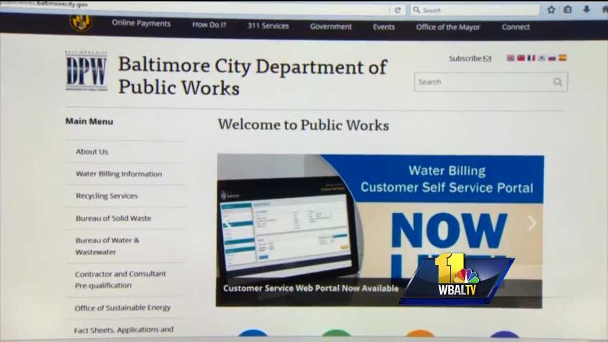 New Online Tool To Help Baltimore City Customers With Water Bills