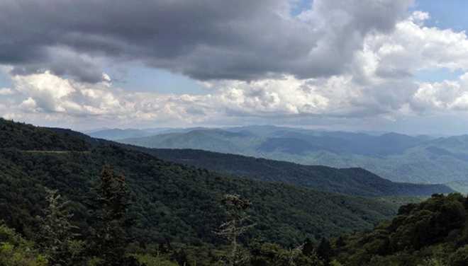 waterrock knob overlook facing east at milepost 451 nps