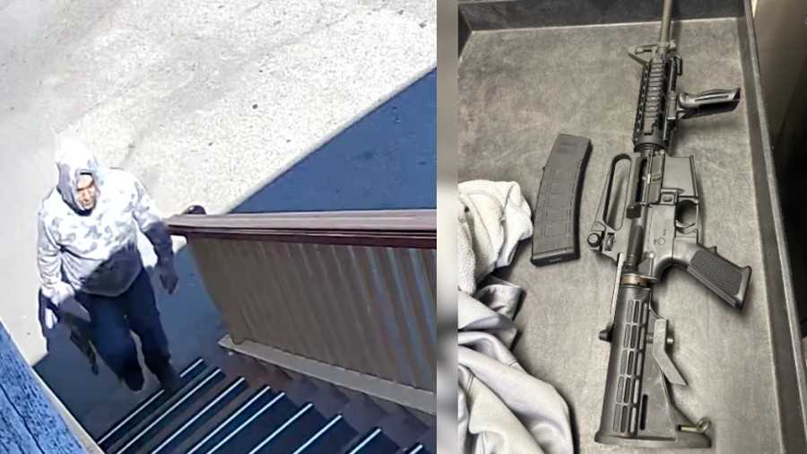 California man arrested for allegedly pointing rifle at mother child