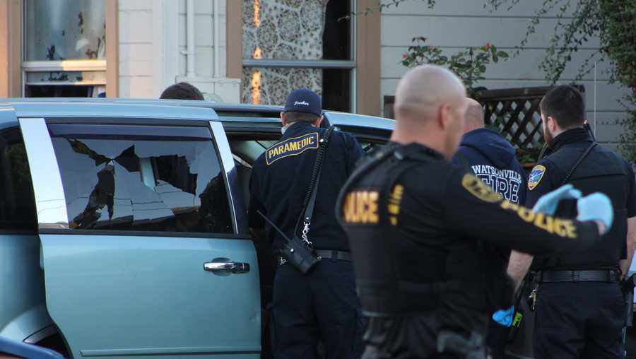 first responders at the scene of a shooting on watsonville, dec. 30. (credit: jeshua contreras )