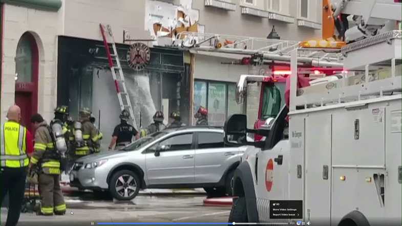 Firefighters treated for smoke inhalation after wine bar fire