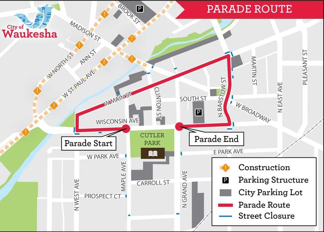 City Of Waukesha Map Waukesha Releases Map Of New City Parade Route