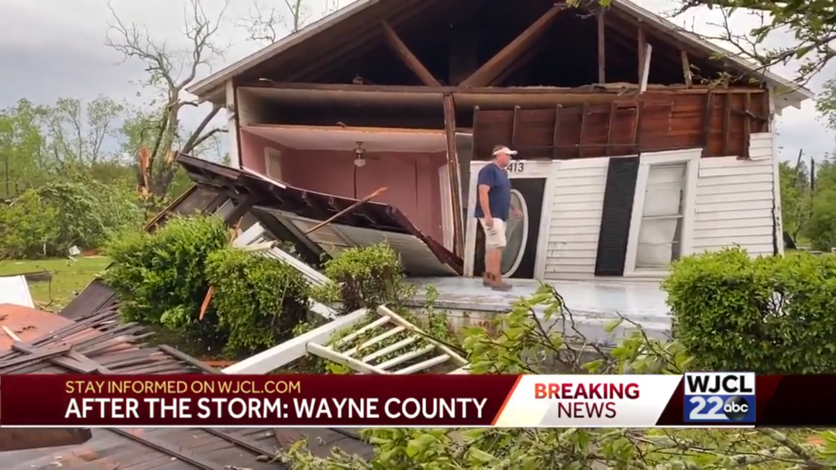 Deadly storms tear down trees, move home in Wayne County