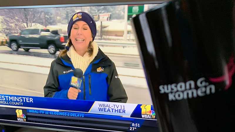 "Good morning WBAL, just wanted to share my photo of me sharing my morning coffee with Jennifer while she’s out in the cold."