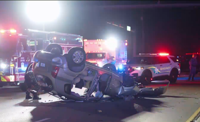 Driver flown to hospital after rollover crash in Naples