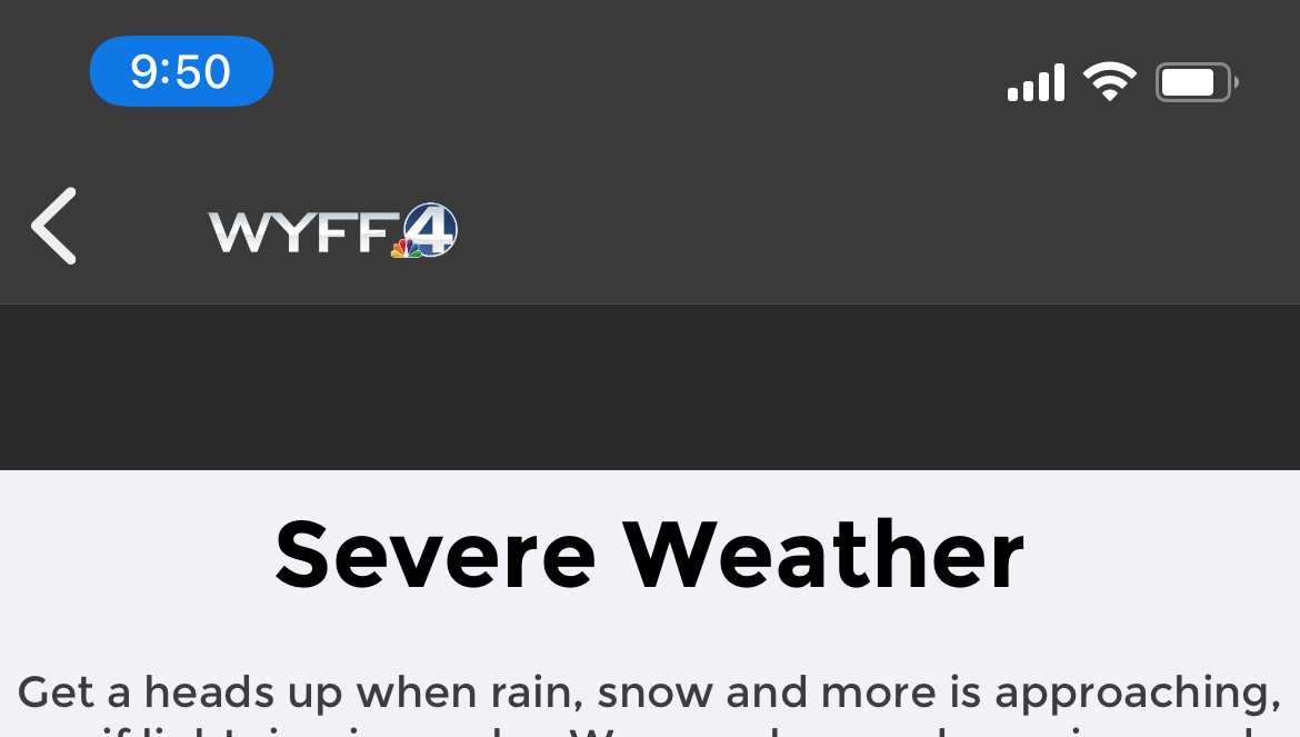 How to get up-to-the-minute weather alerts from WYFF News 4