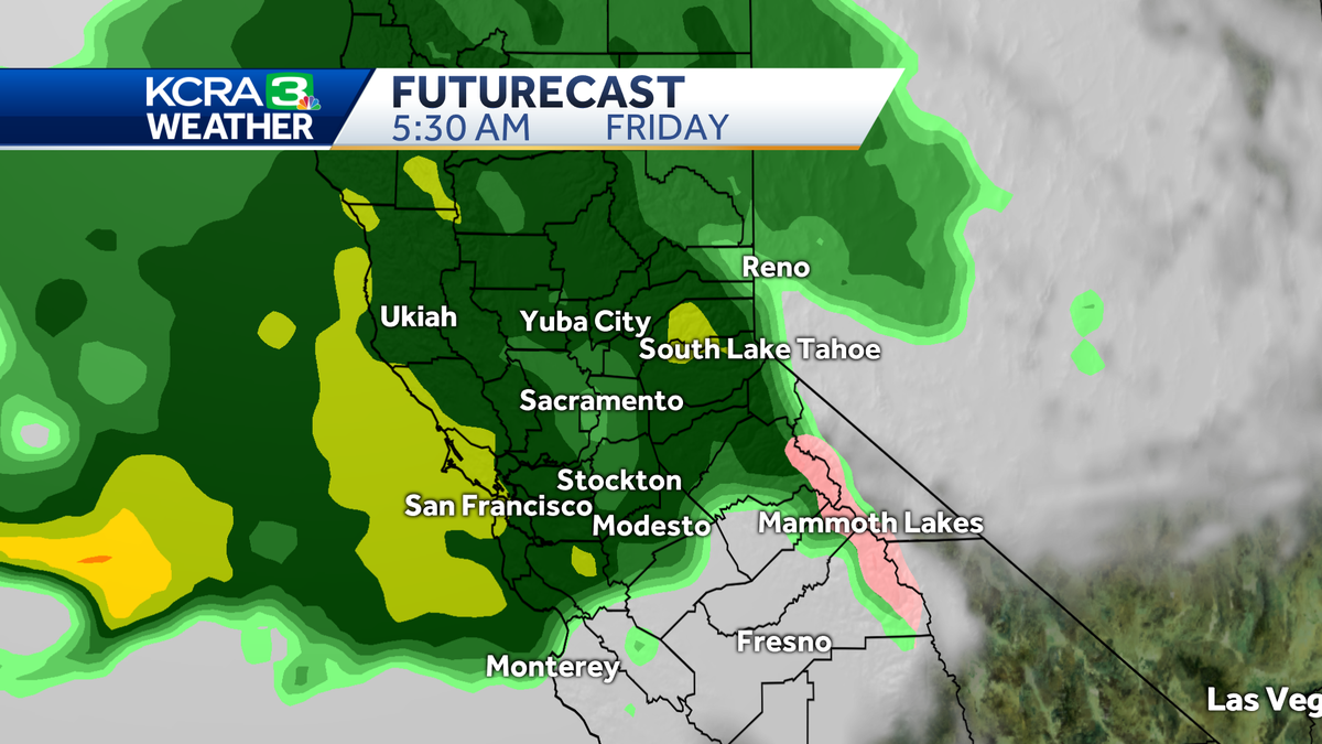 Rain on the way to Northern California