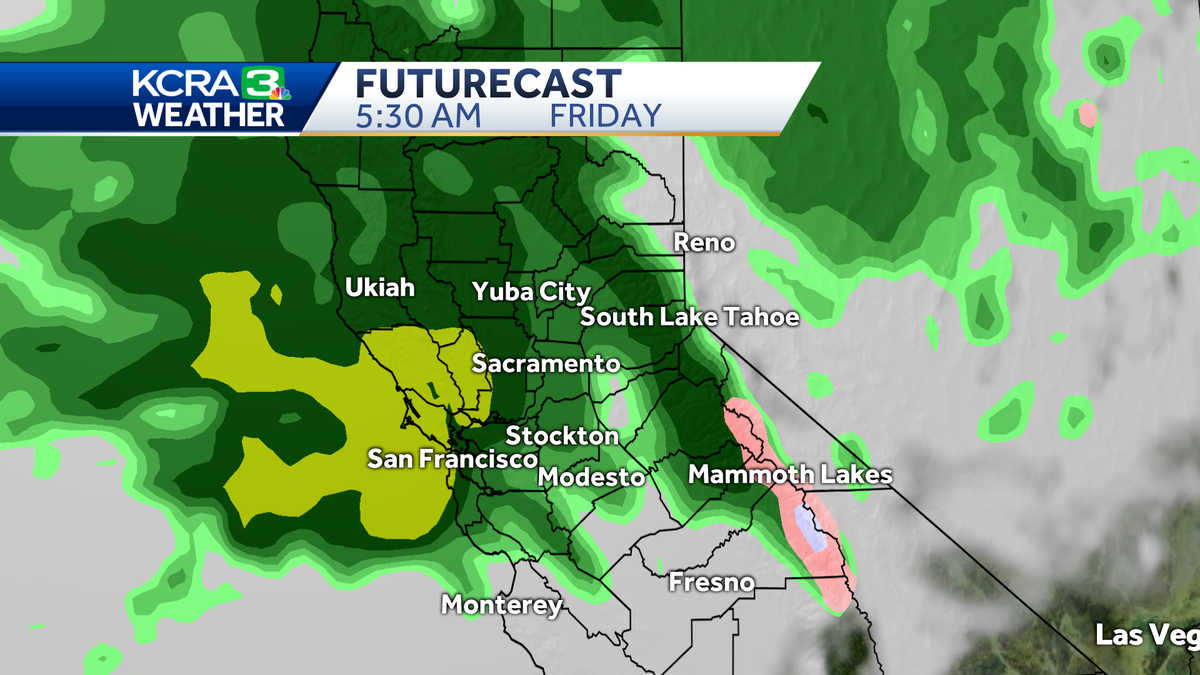 Heavy rain expected in Northern California