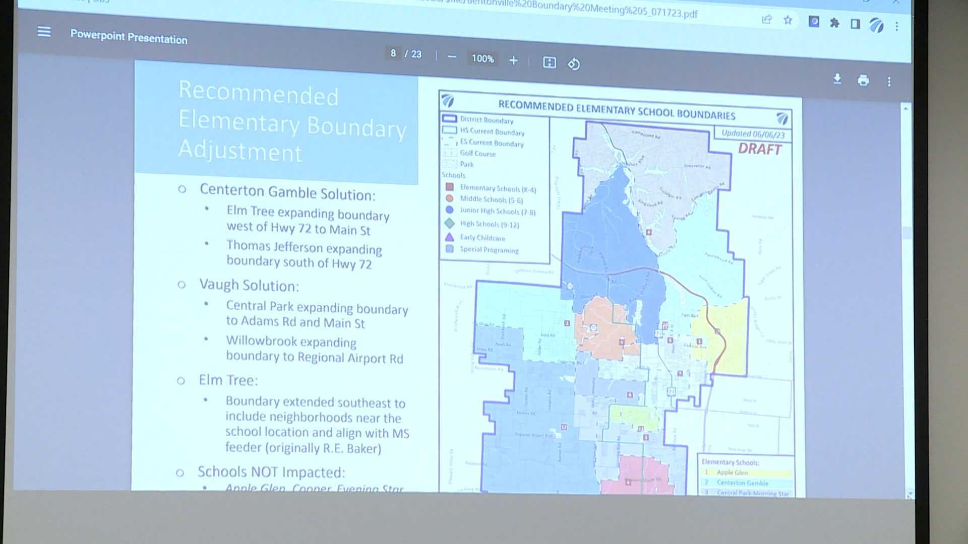 Bentonville School Board Approves Rezoning Plan For 2024-25 School Year