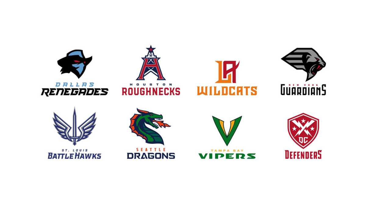 XFL Reveals Secondary Logos for All Eight Teams