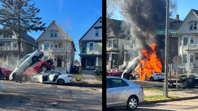 Fiery multi-vehicle crash in Milwaukee neighborhood, suspects on the run - Vimarsana News