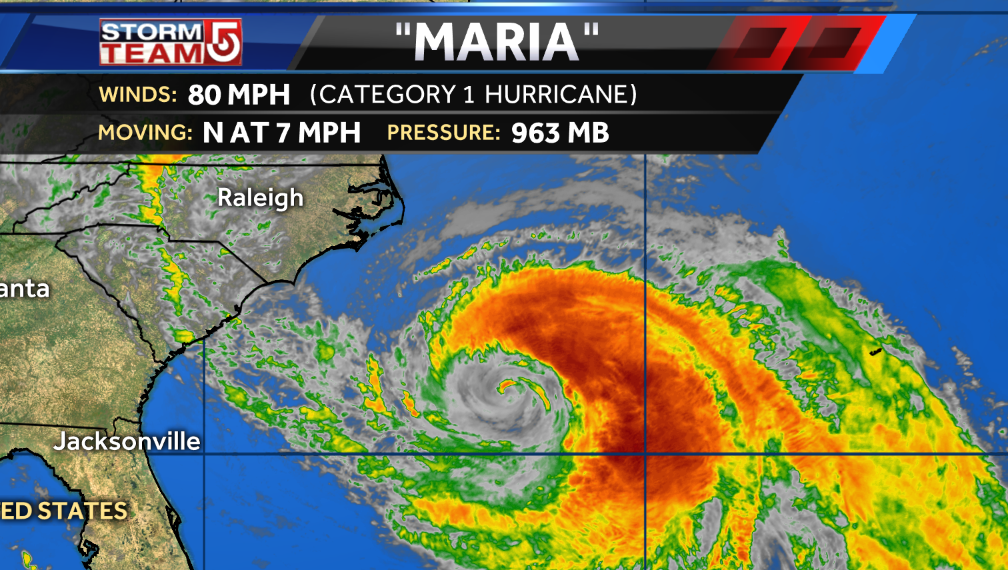 Maria on track to head out to sea, beaches still affected