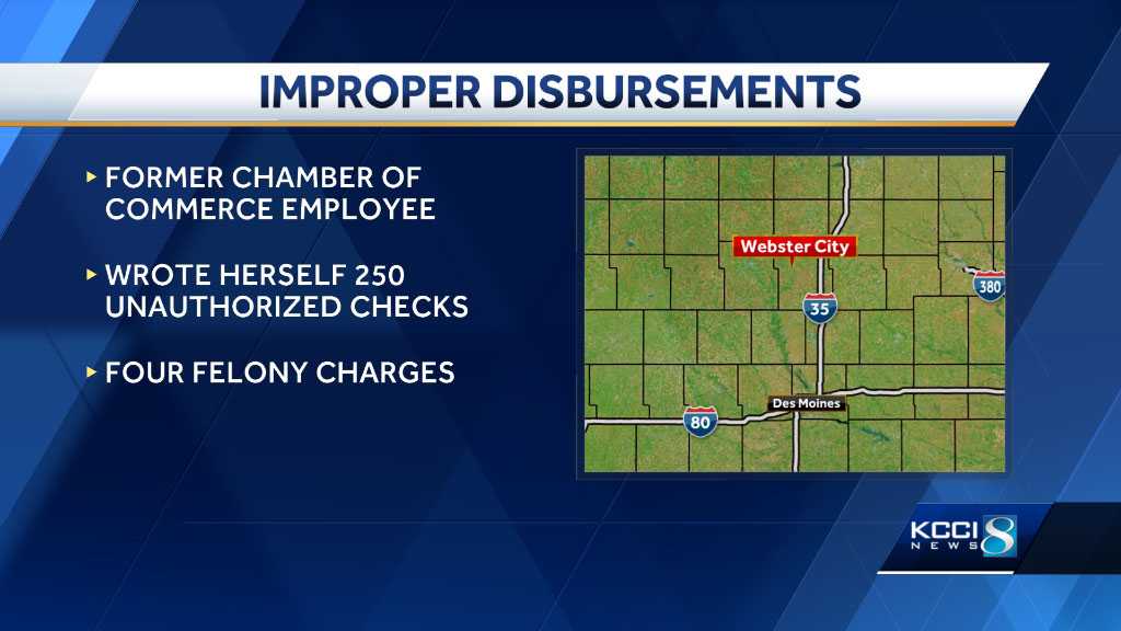 Former Webster City Chamber of Commerce assistant accused of stealing 149K