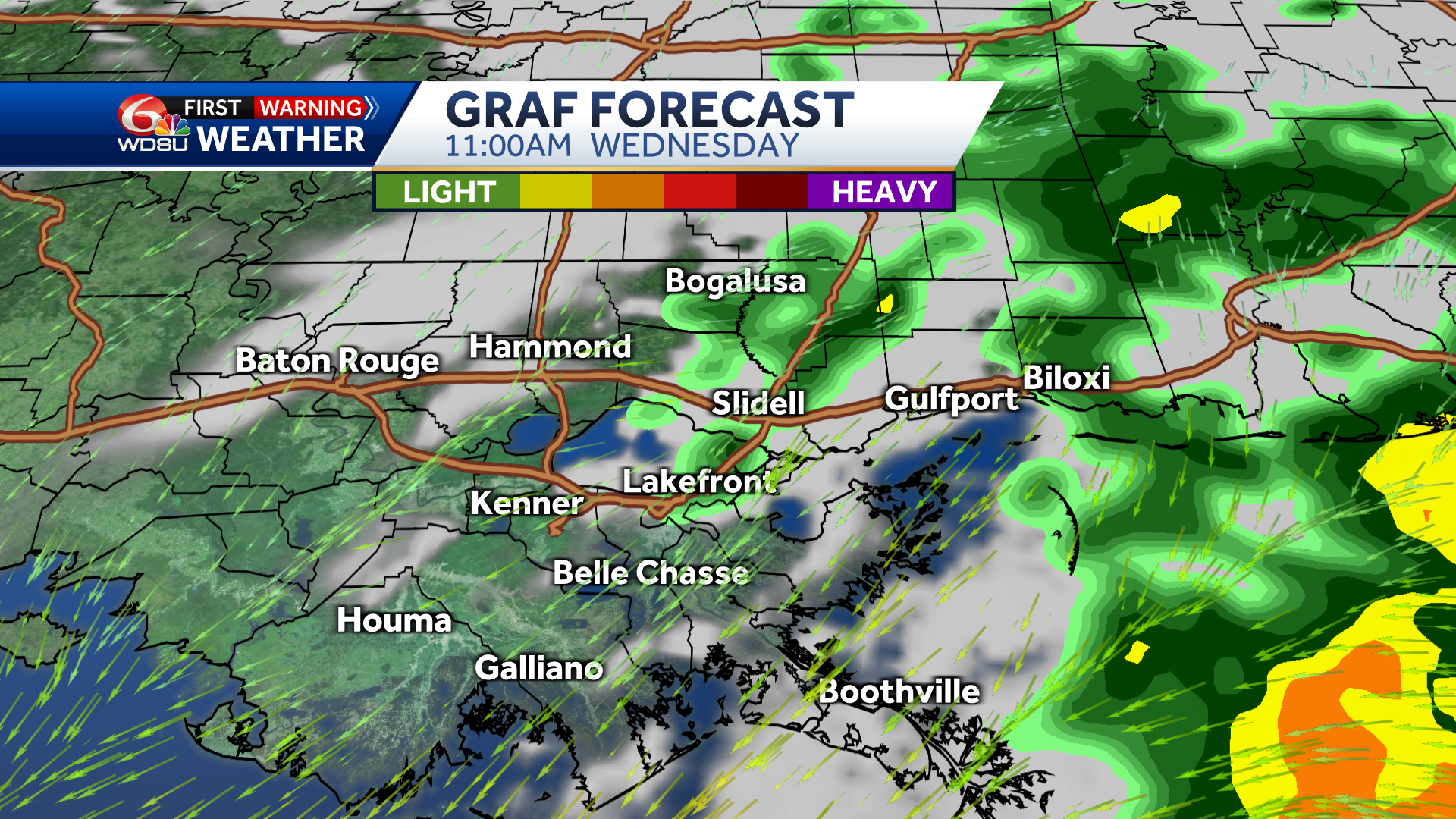 New Orleans Forecast Rain Chances High Temp Rain Time