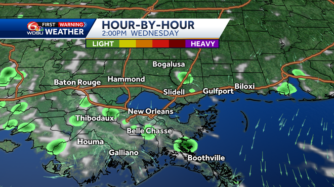 New Orleans weather forecast will it rain how hot will it get