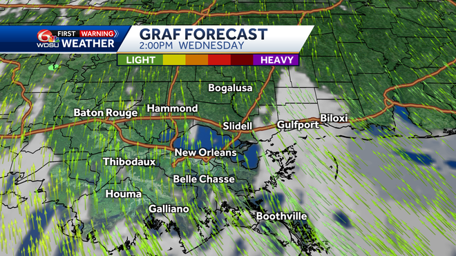 New Orleans weather forecast how warm will it get rain chances