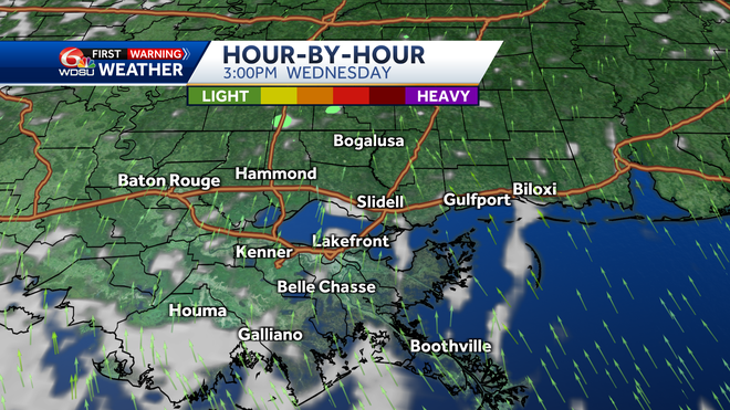 New Orleans Louisiana weather forecast record highs severe storms