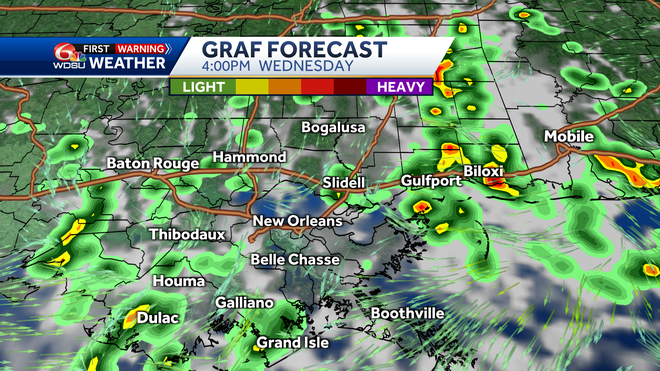 New Orleans weather forecast extreme heat warning high temp storm