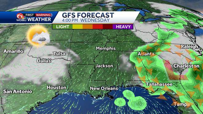 New Orleans weather forecast weekend humidity rain chances