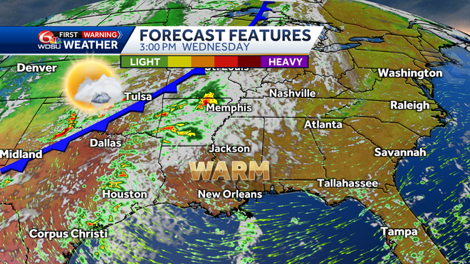 New Orleans forecast cold front high temps low temps rain chances