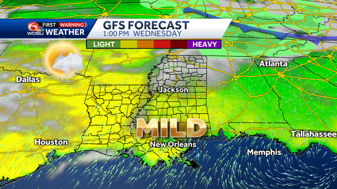 Weather features for Wednesday