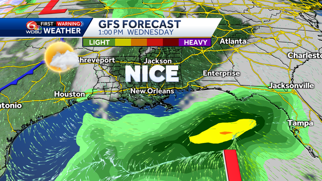 New Orleans weather forecast Friday storm chances severe weather