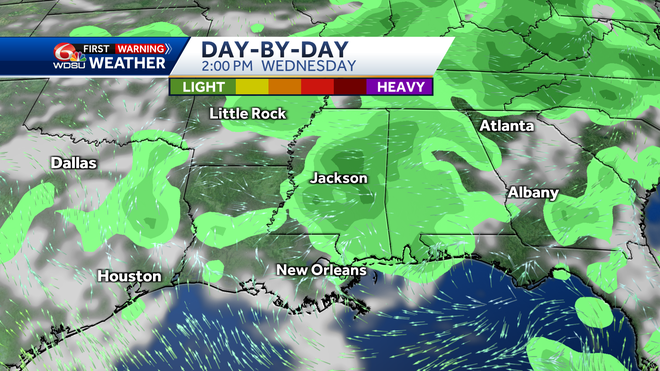 New Orleans weather forecast rain chances high temps rain amounts
