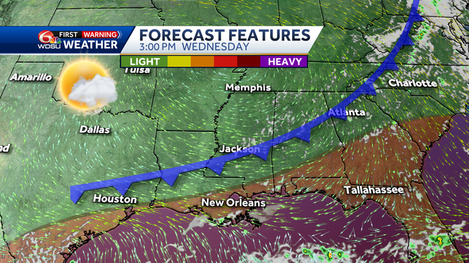 New Orleans weather forecat when will it rain weekend rain chance