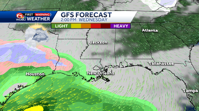New Orleans weather forecast will it rain tomorrow high temp