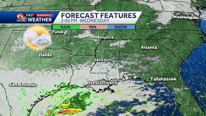New Orleans weather forecast how cold will it get when it rains