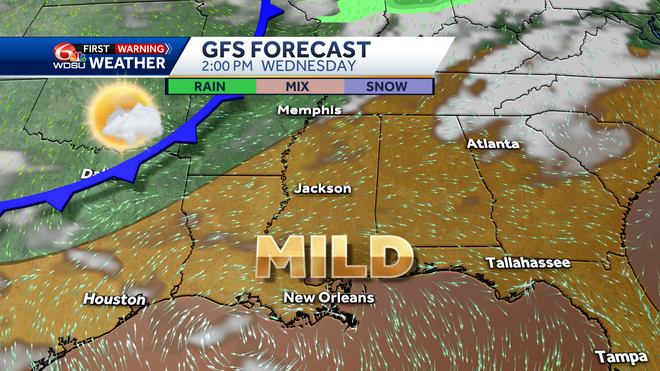 New Orleans weather forecast how cold Friday when will it rain