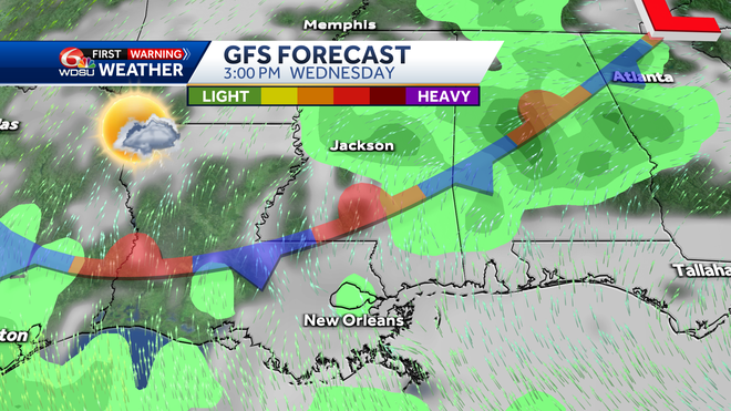 New Orleans weather forecast rain chances high temp flood chance
