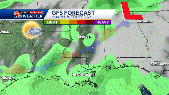 New Orleans weather forecast high temps rain chances hurricane