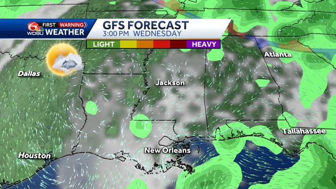 New Orleans weather weekend forecast high temp rain chance tropic