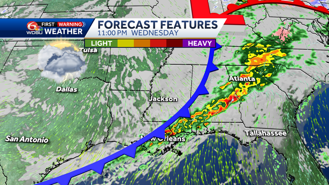 wednesday night weather features