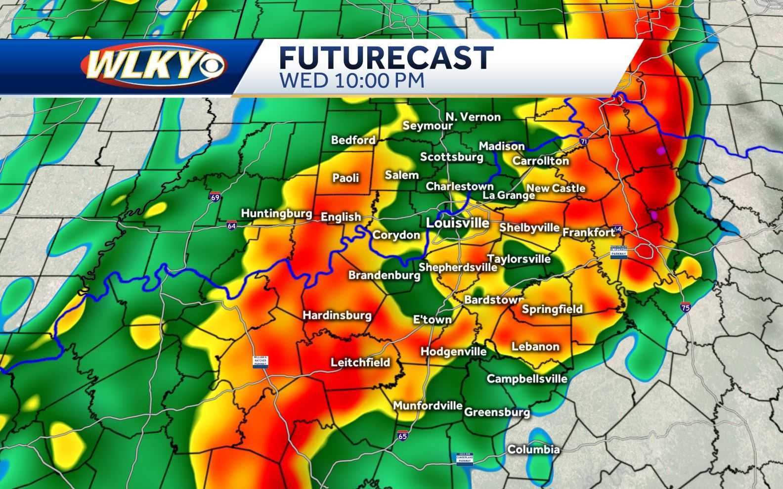 TIMELINE: Severe Weather Threat In The Louisville Region