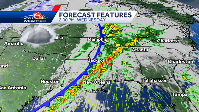 New Orleans severe storms Wednesday tornadoes flood watch