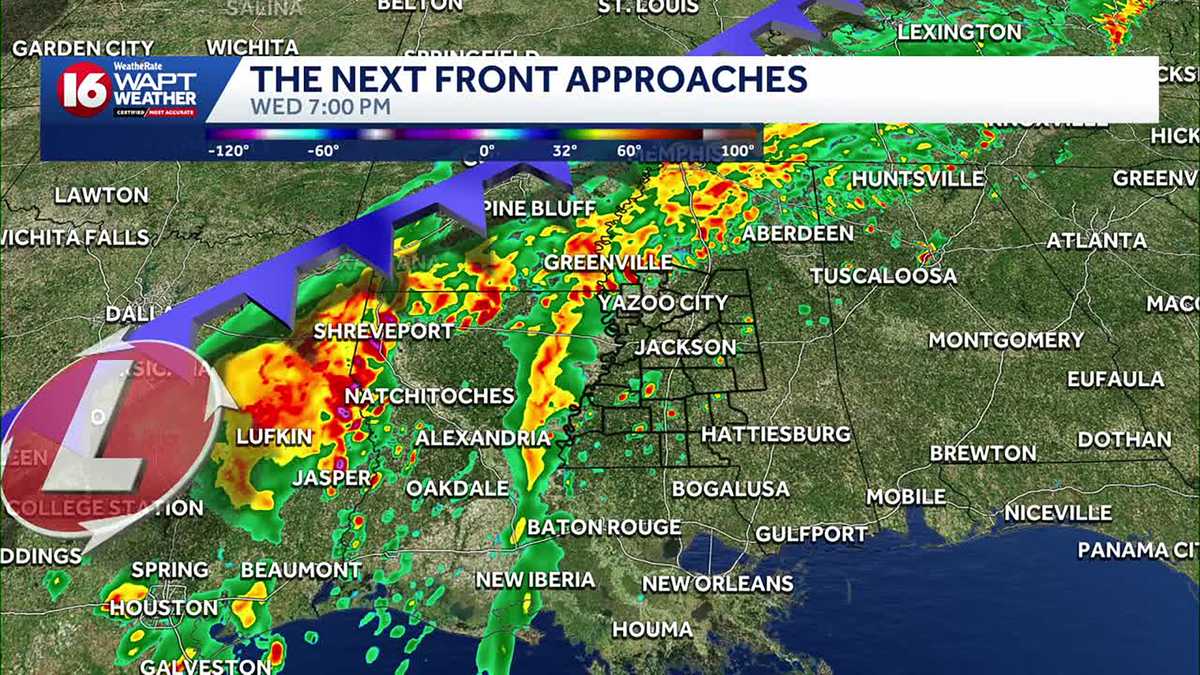 Severe storms expected as cold front approaches Mississippi